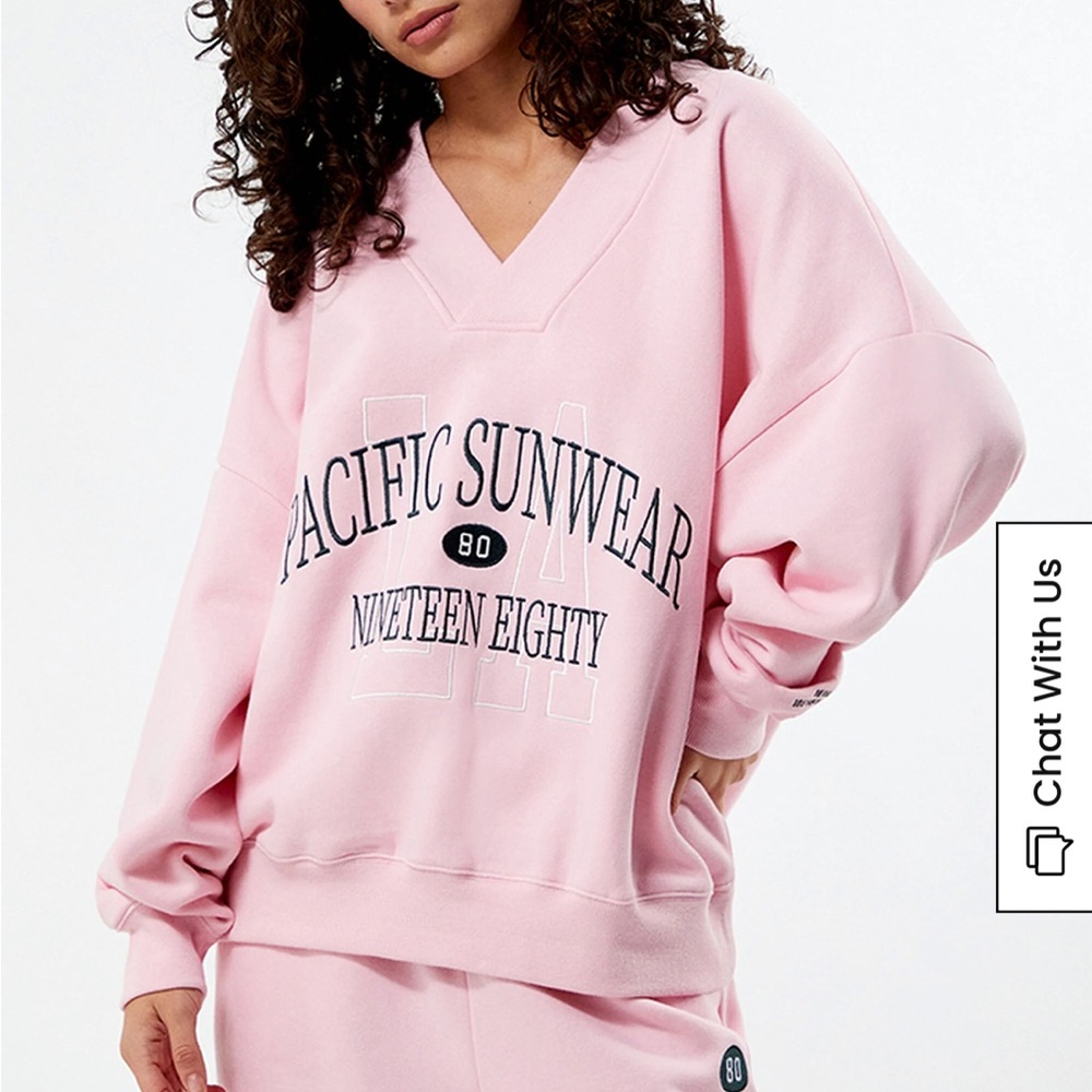 PacSun Pacific Sunwear 1980 LA V-Neck Sweatshirt